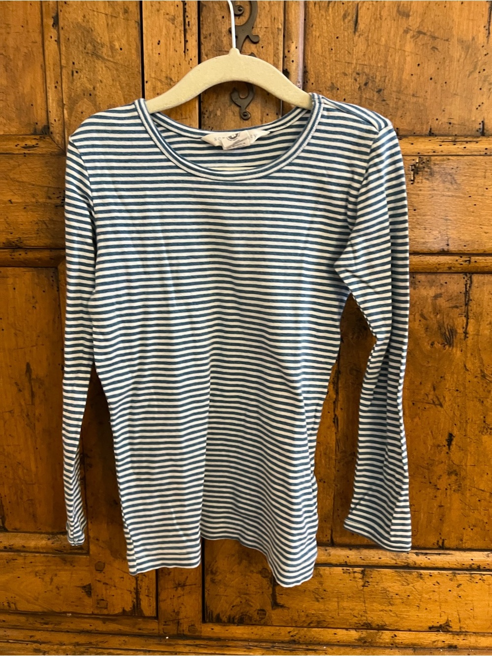 Serendipity - Striped Long Sleeve Tee and pants Set in Blue and White - 5Y